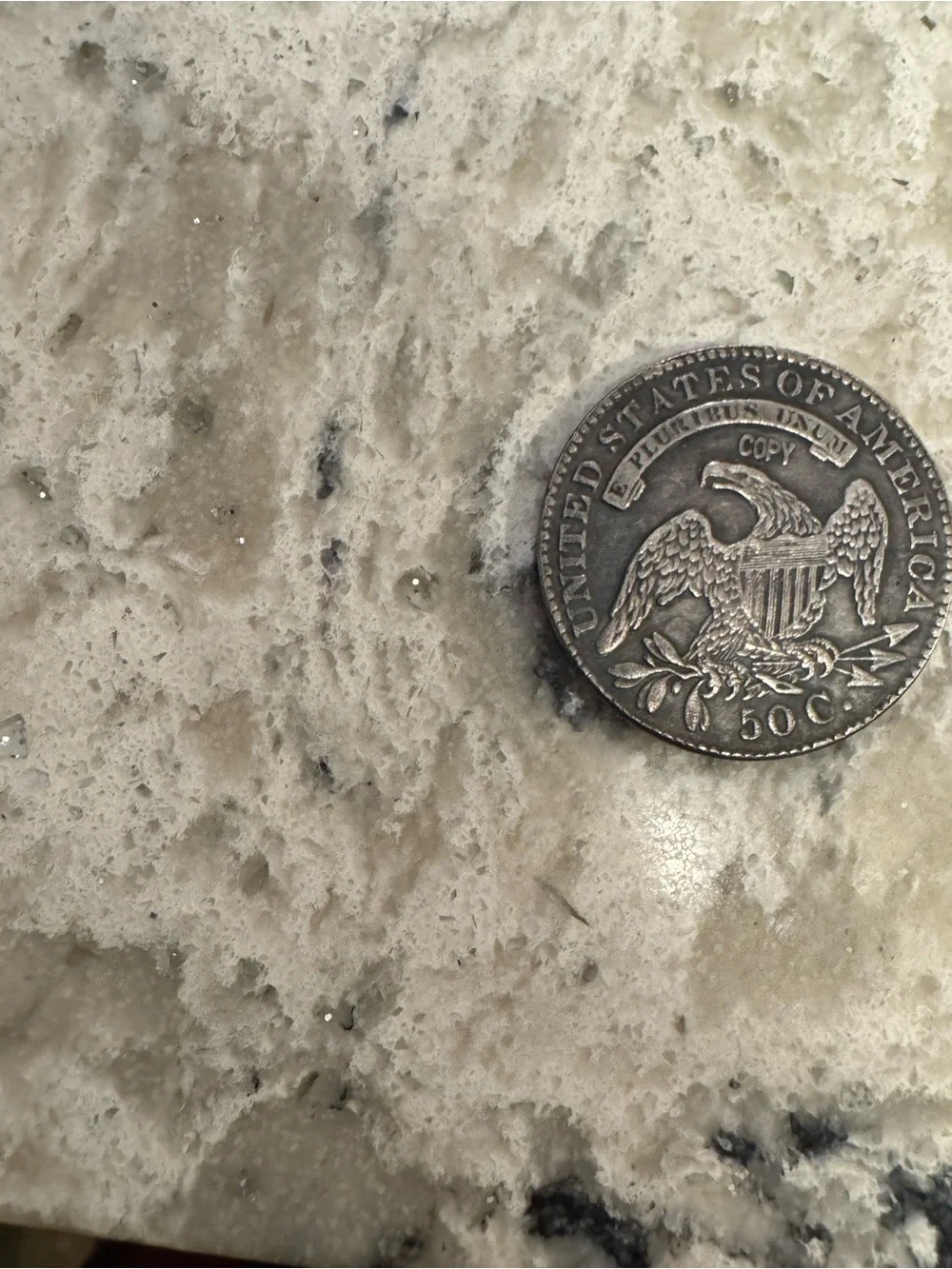 Vintage 1825 Liberty Silver Coin - Classic Silver Tone